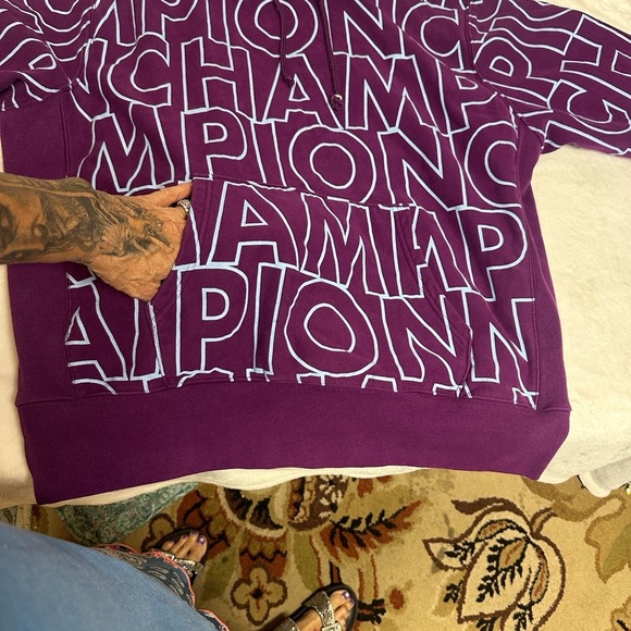 Champion Hoodie in Bold Purple and Blue - Picture 6 of 10